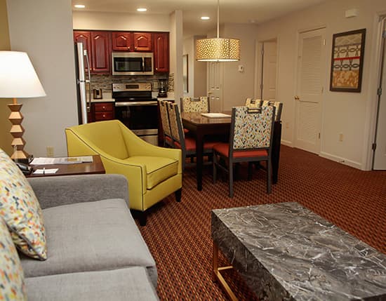 Living and dining room with seating for the whole family